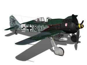 focke wulf - fw190 a8 - black 8 3D Model