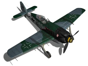 focke wulf - fw190 a8 - black 8 3D Model