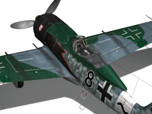 focke wulf - fw190 a8 - black 8 3D Model