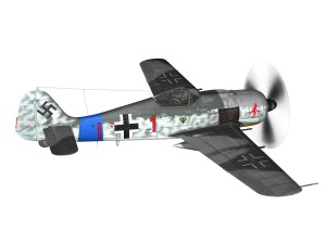 focke wulf - fw190 a8 - red 1 3D 모델