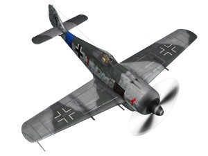 focke wulf - fw190 a8 - red 1 3D 모델
