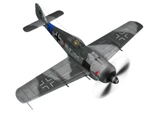focke wulf - fw190 a8 - red 1 3D Model