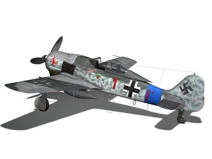 focke wulf - fw190 a8 - red 1 3D 모델