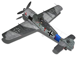 focke wulf - fw190 a8 - red 1 3D 모델