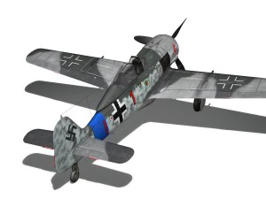 focke wulf - fw190 a8 - red 1 3D Model