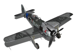 focke wulf - fw190 a8 - red 1 3D 모델