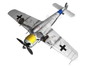 focke wulf - fw190 a8 - red 1 3D 모델