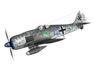 focke wulf - fw190 a8 - blue 4 Model 3D