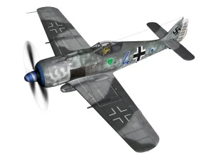 focke wulf - fw190 a8 - blue 4 3D Model