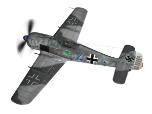 focke wulf - fw190 a8 - blue 4 Model 3D