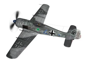 focke wulf - fw190 a8 - blue 4 3D Model