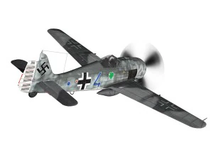 focke wulf - fw190 a8 - blue 4 3D Model