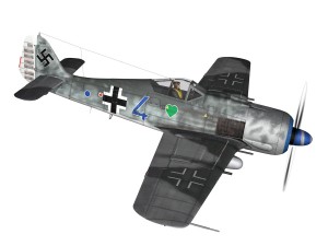 focke wulf - fw190 a8 - blue 4 Model 3D