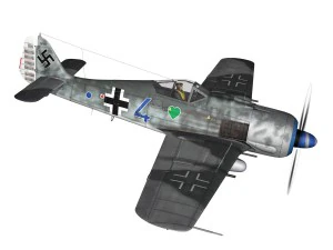 focke wulf - fw190 a8 - blue 4 3D Model