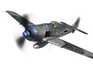 focke wulf - fw190 a8 - blue 4 Model 3D