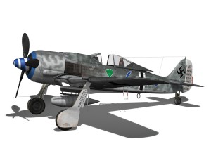 focke wulf - fw190 a8 - blue 4 Model 3D