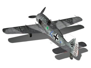 focke wulf - fw190 a8 - blue 4 Model 3D