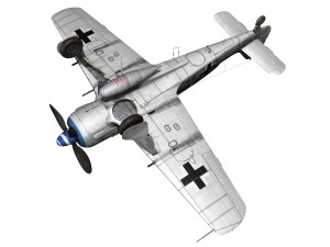 focke wulf - fw190 a8 - blue 4 Model 3D