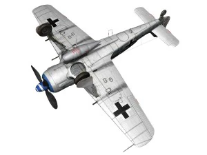 focke wulf - fw190 a8 - blue 4 3D Model