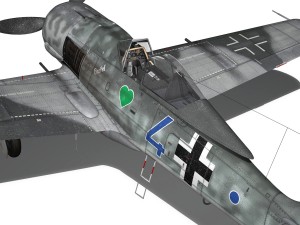 focke wulf - fw190 a8 - blue 4 Model 3D