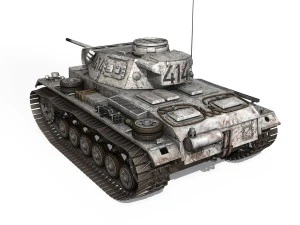 pzkpfw iii - panzer 3 - ausfm - 414 3D Model