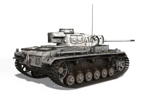 pzkpfw iii - panzer 3 - ausfm - 414 3D Model
