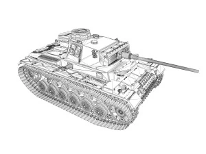 pzkpfw iii - panzer 3 - ausfm - 414 3D Model