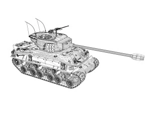 m51 israel super sherman - 51 3D Model