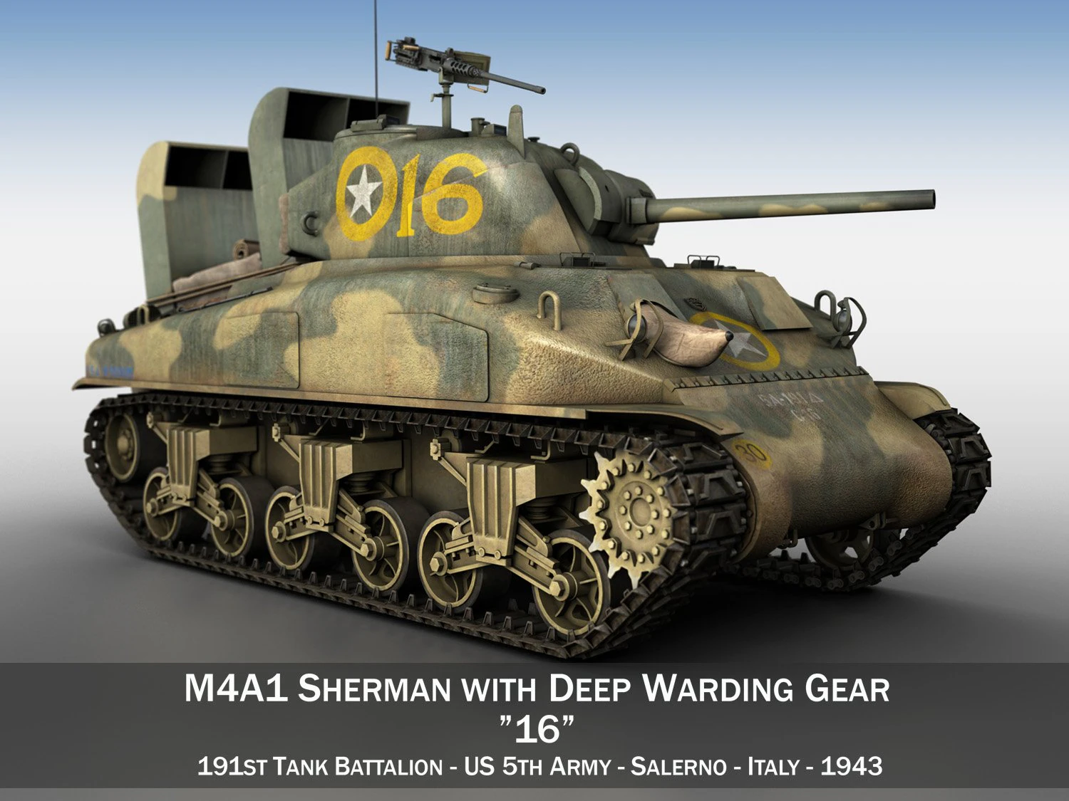 m4a1 sherman - 16 3D Model .c4d .max .obj .3ds .fbx .stl .blend