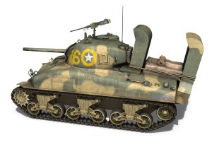 m4a1 sherman - 16 Model 3D