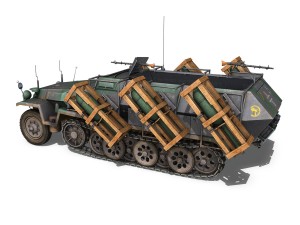 sdkfz 251-1 ausfc - ground stuka - 24pd 3D 模型