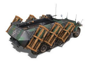 sdkfz 251-1 ausfc - ground stuka - 24pd 3D 模型