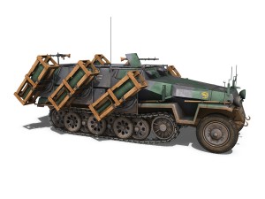 sdkfz 251-1 ausfc - ground stuka - 24pd 3D 模型