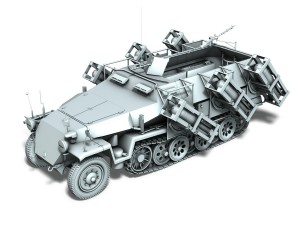 sdkfz 251-1 ausfc - ground stuka - 24pd 3D 模型