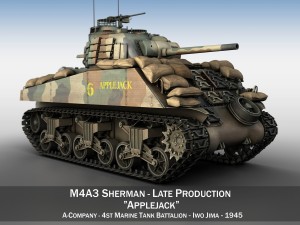 m4a3 sherman - applejack 3Dモデル