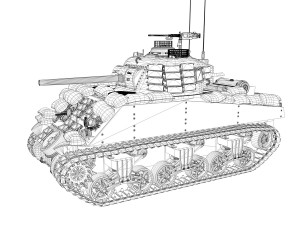 m4a3 sherman - applejack 3D Model