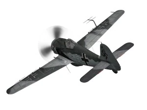 focke wulf - fw190 a8 - white 9 3D Model