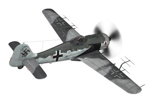 focke wulf - fw190 a8 - white 9 Modèle 3D