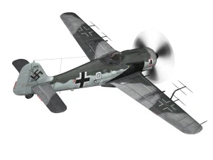 focke wulf - fw190 a8 - white 9 3D Model
