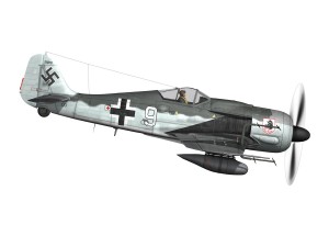 focke wulf - fw190 a8 - white 9 Modèle 3D