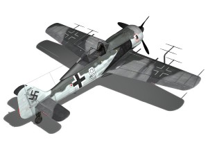 focke wulf - fw190 a8 - white 9 Modèle 3D
