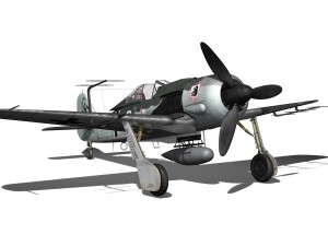 focke wulf - fw190 a8 - white 9 Modèle 3D