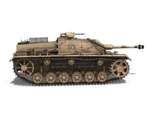stug iii - ausfg - 312 - mid production Modello 3D