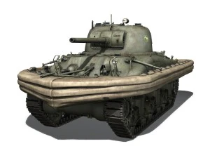 m4 sherman mkiii - duplex drive 3D Model