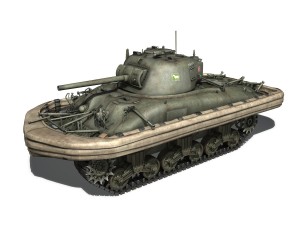 m4 sherman mkiii - duplex drive Modelo 3D