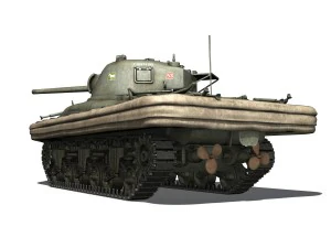 m4 sherman mkiii - duplex drive 3D Model