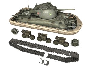 m4 sherman mkiii - duplex drive Modelo 3D