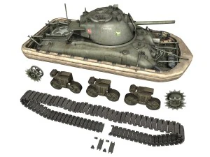 m4 sherman mkiii - duplex drive 3D Model