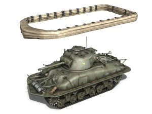 m4 sherman mkiii - duplex drive 3D Model