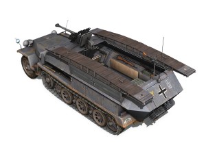 sdkfz 251 ausf c - assault engineer vehicle - 7pd 3D-Modell